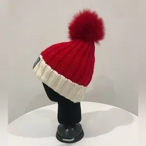 Accessories | Redwhite Wool Winter Hat Fox Fur Pom Beaded  display picture 1
